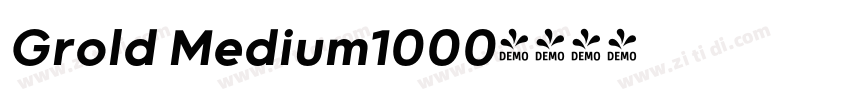 Grold Medium1000字体转换